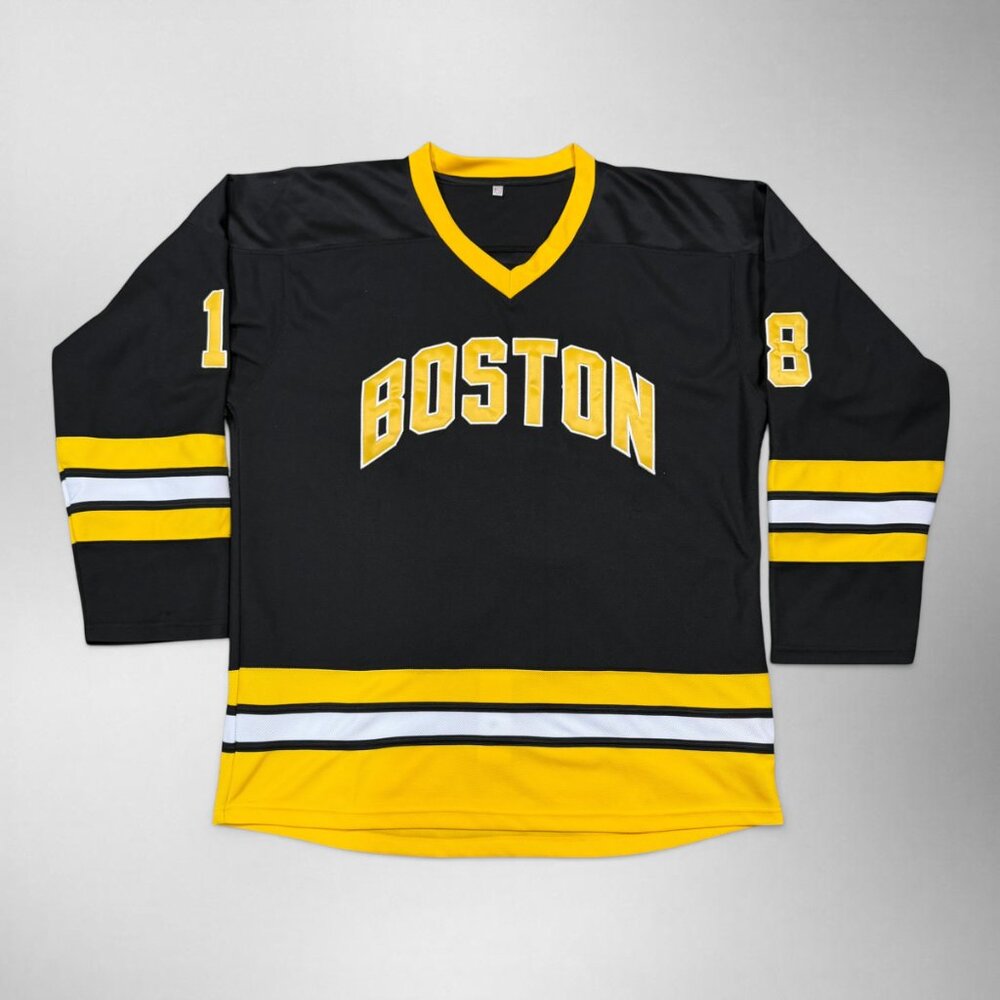 Happy Gilmore 18 Bruins Style Hockey Jersey XXL Fight Strap